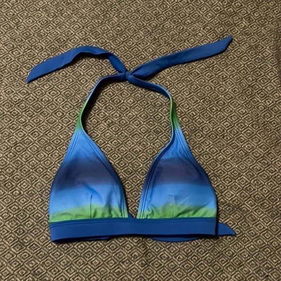 Patagonia Ombre bikini swim TOP size xs blue green - Picture 3 of 7